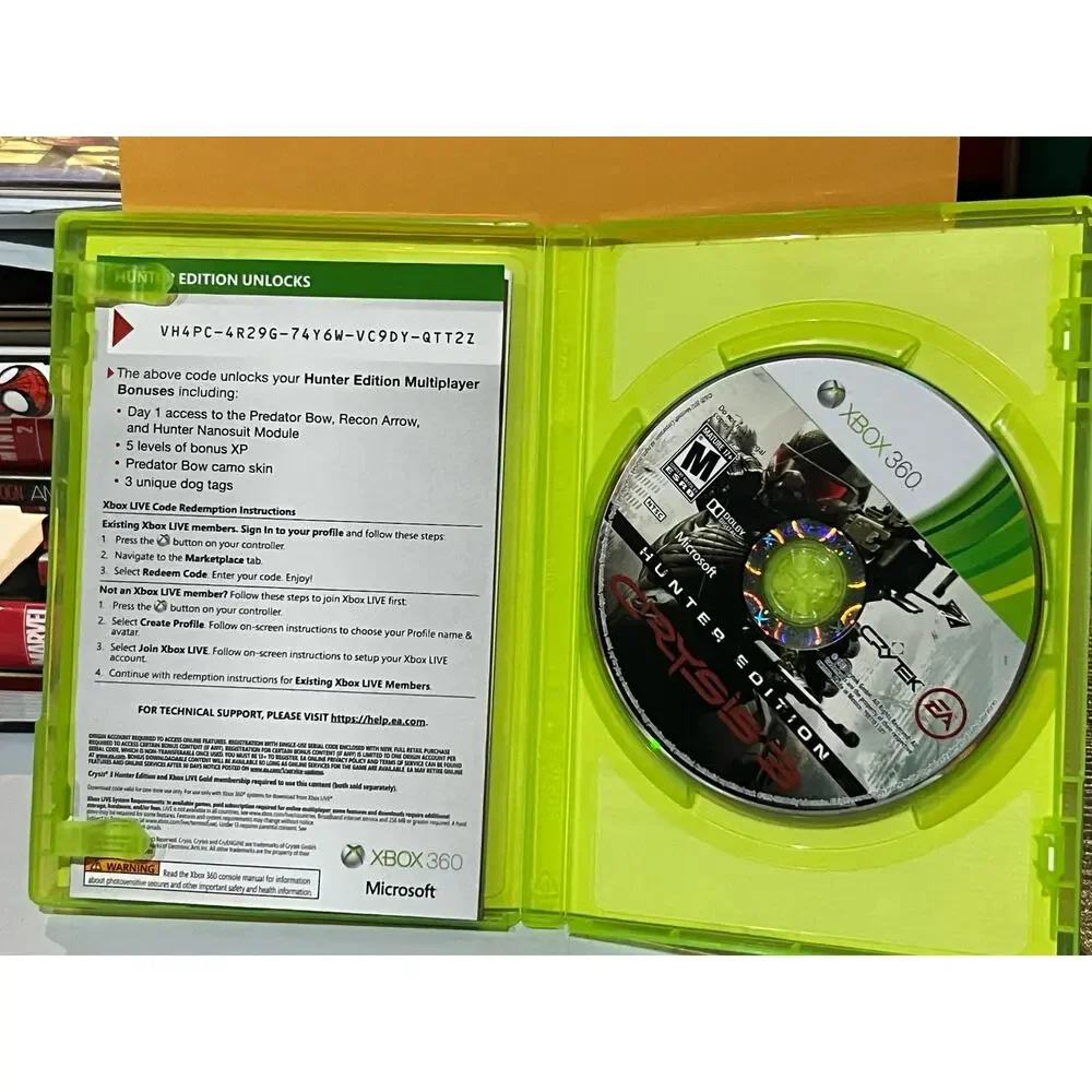 Xbox 360 Crysis 3 Hunter EditionVideo Game Used With Manual